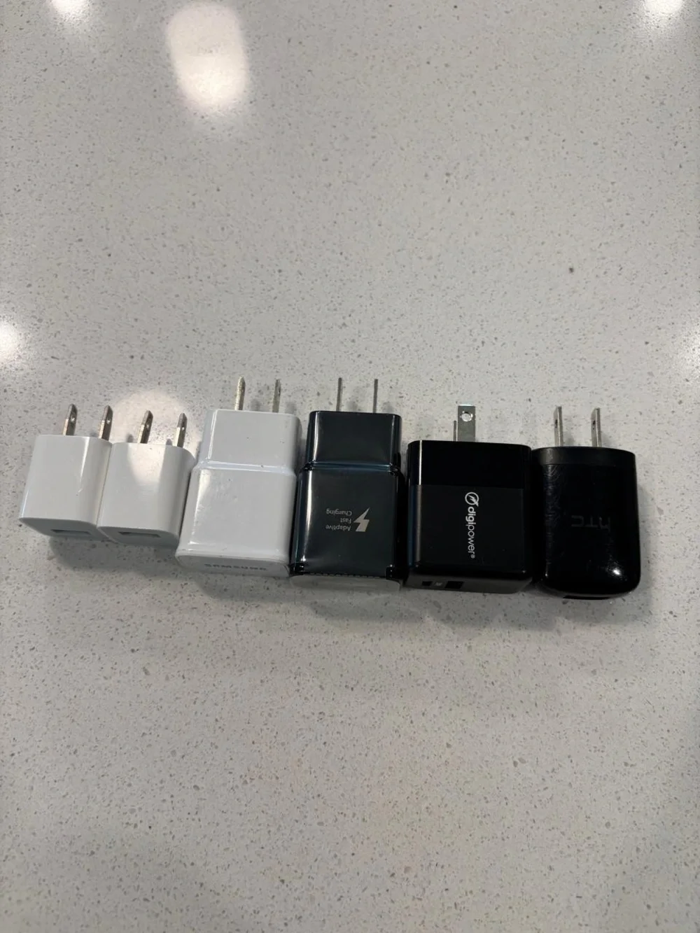 Mixed USB Wall Charger Block Lot 6pc Samsung Apple Digipower HTC #E37